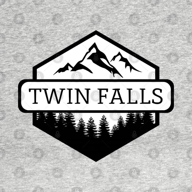 Twin Falls Idaho Mountains and Trees by B & R Prints